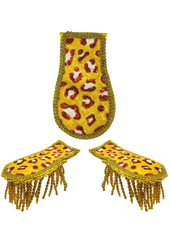 Oeteldonk Epauletten Pailletten Panterprint Kleur - Festivales