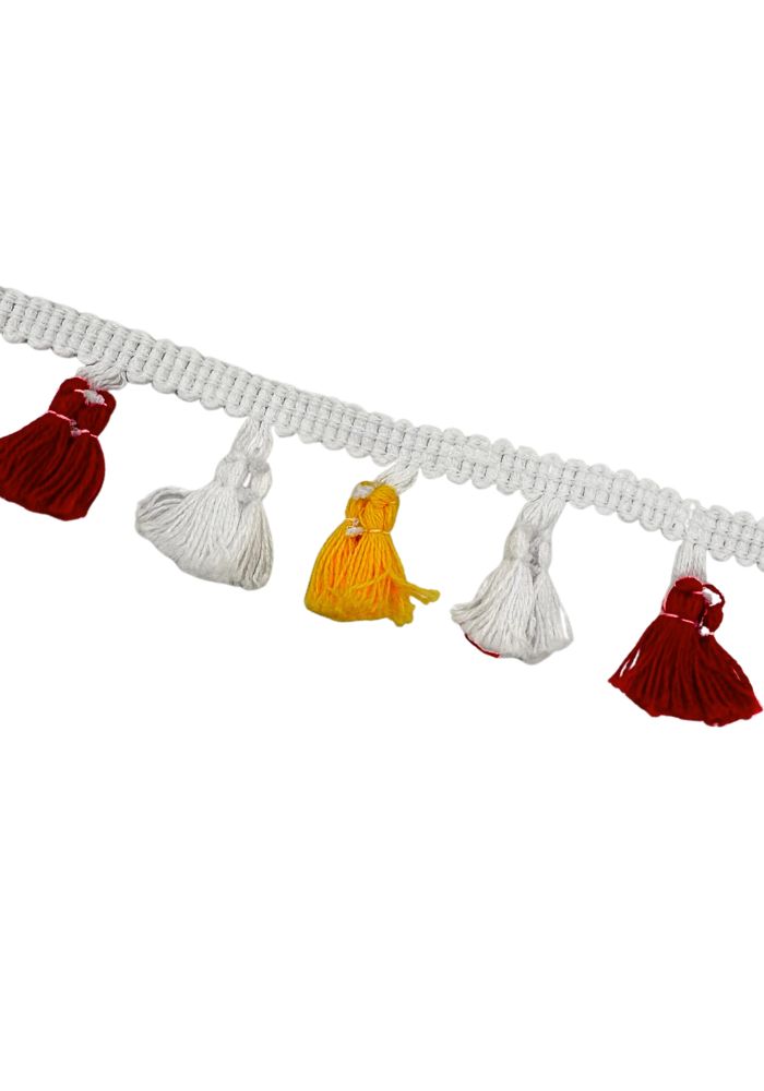 Oeteldonk Fourniturenband Flosjes Wit 2,5m - Festivales