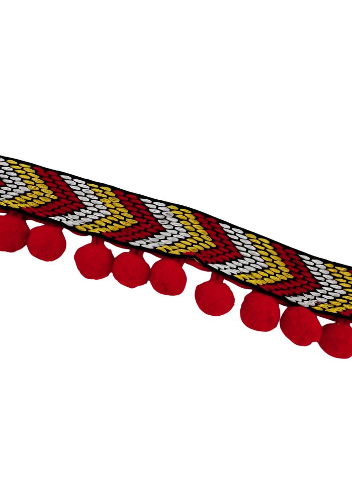 Oeteldonk Fourniturenband Pompom Band Indianen 2,5m - Festivales