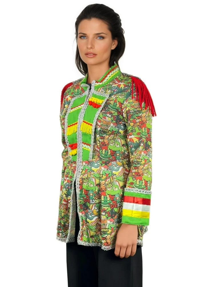 Oeteldonk jasje - Dames - Kikker Print - Festivales