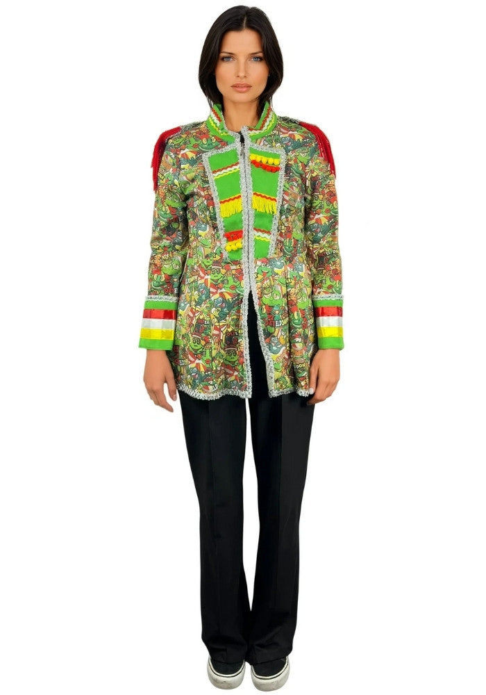 Oeteldonk jasje - Dames - Kikker Print - Festivales