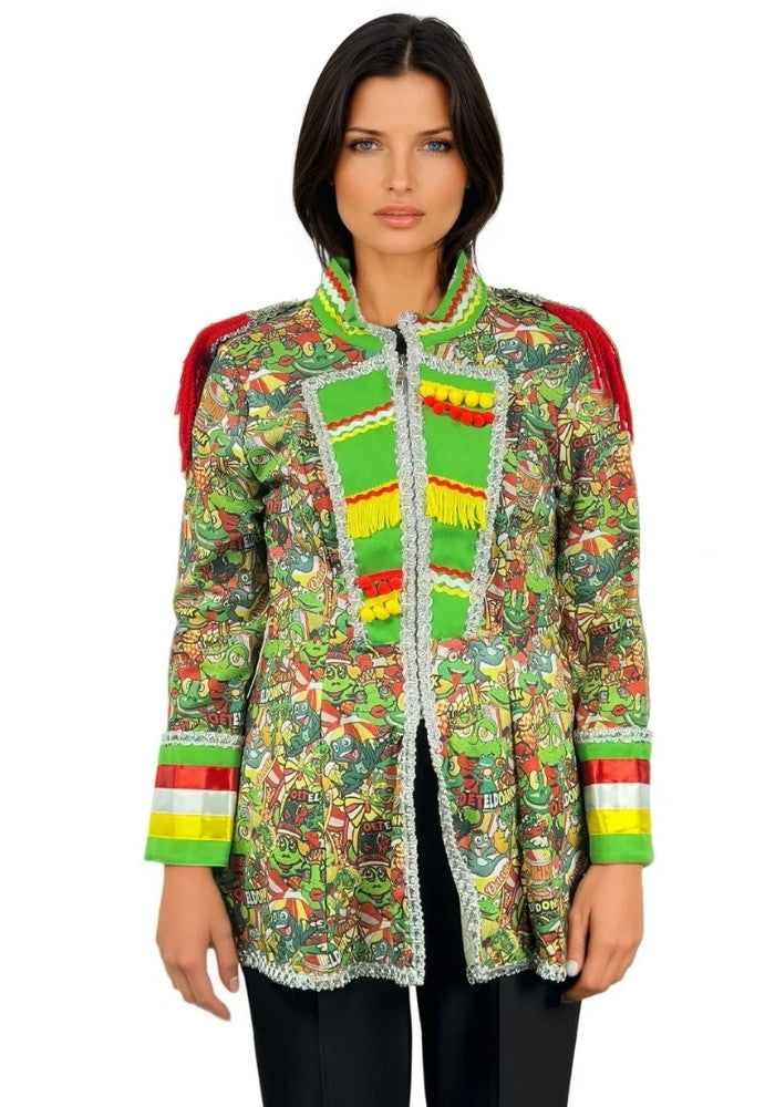 Oeteldonk jasje - Dames - Kikker Print - Festivales