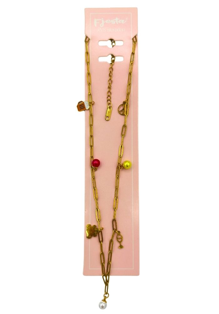 Oeteldonk Ketting Bedeltjes - Premium RVS Goud - Festivales