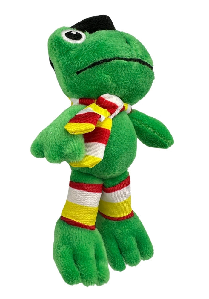 Pluche kikker met boeren pet en sjaal - Festivales