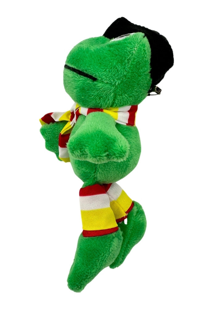 Pluche kikker met boeren pet en sjaal - Festivales