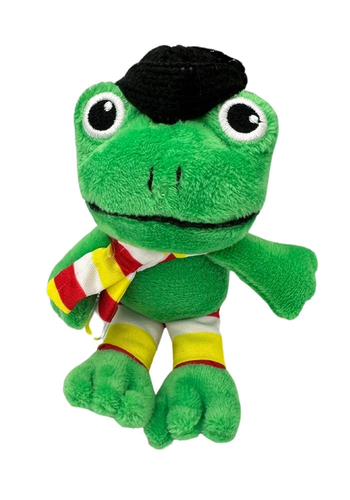 Pluche kikker met boeren pet en sjaal - Festivales