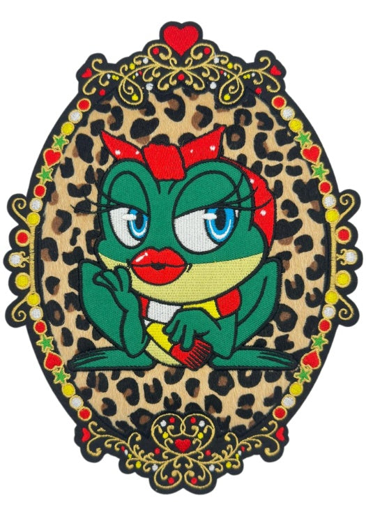 Meske Op Panter Achtergrond - Oeteldonk Rugembleem - Festivales