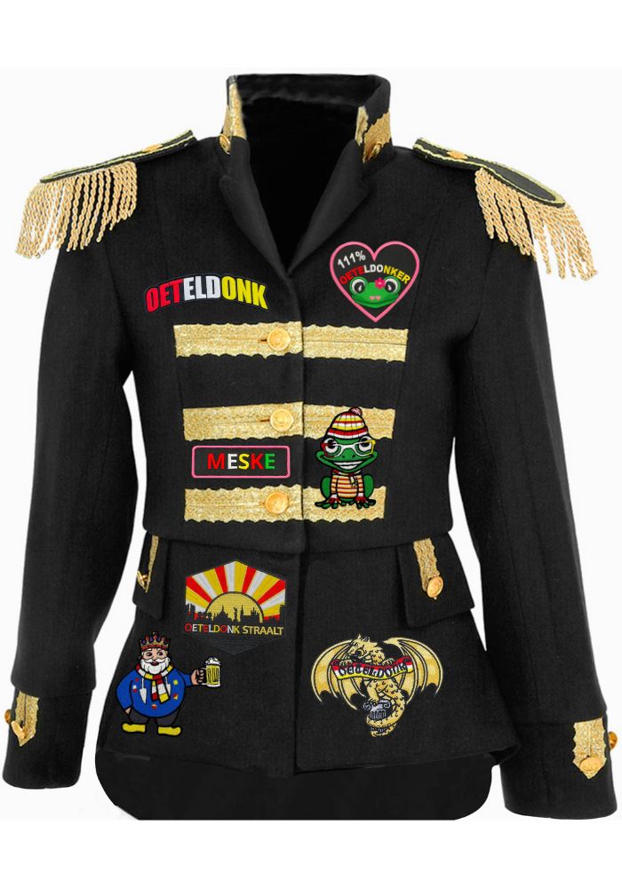 Oeteldonk Jasje - Uniform Wolvilt - Dames - Super Luxe - 7 random emblemen 34 - Festivales