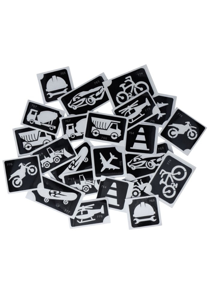 Glitter Tattoo Stencils On The Road 24pcs - Festivales