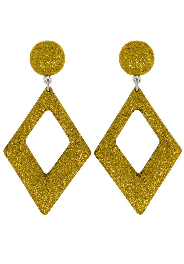 Oorbellen Glitter Ruit Goud - Festivales