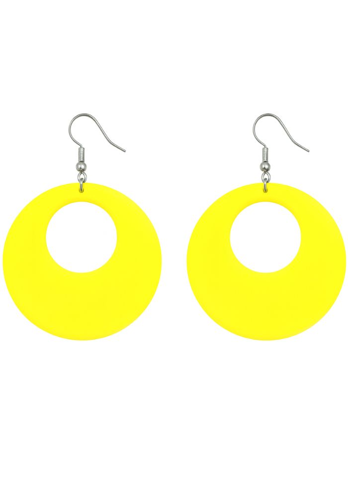Oorbellen Rond Neon Geel - Festivales