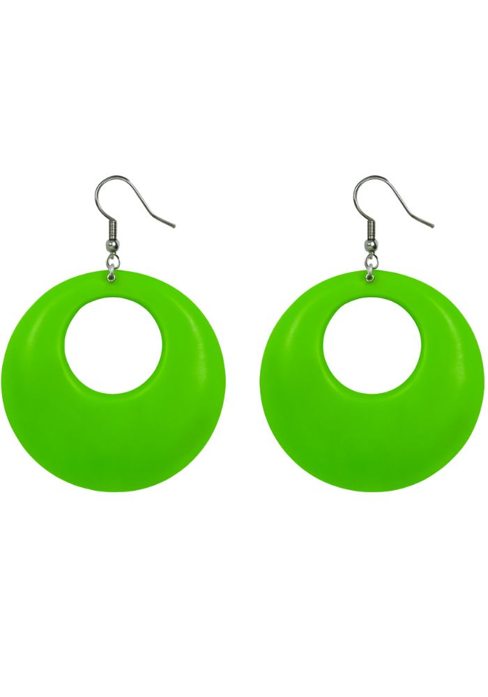 Oorbellen Rond Neon Groen - Festivales
