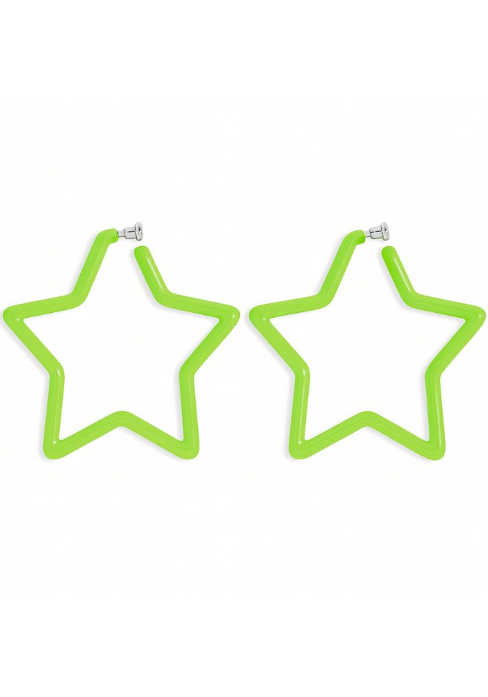 Oorbellen Sterren Neon Groen - Festivales