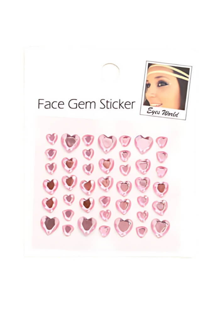 Face Jewels Hartjes Mix Roze - Festivales