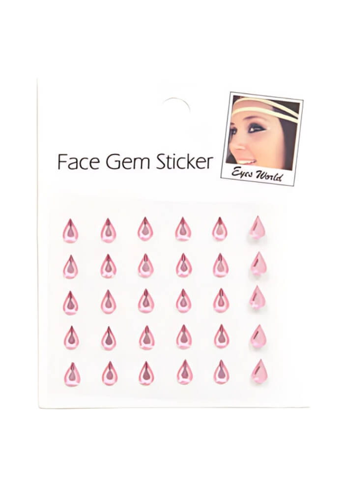 Face Jewels Tranen Roze - Festivales