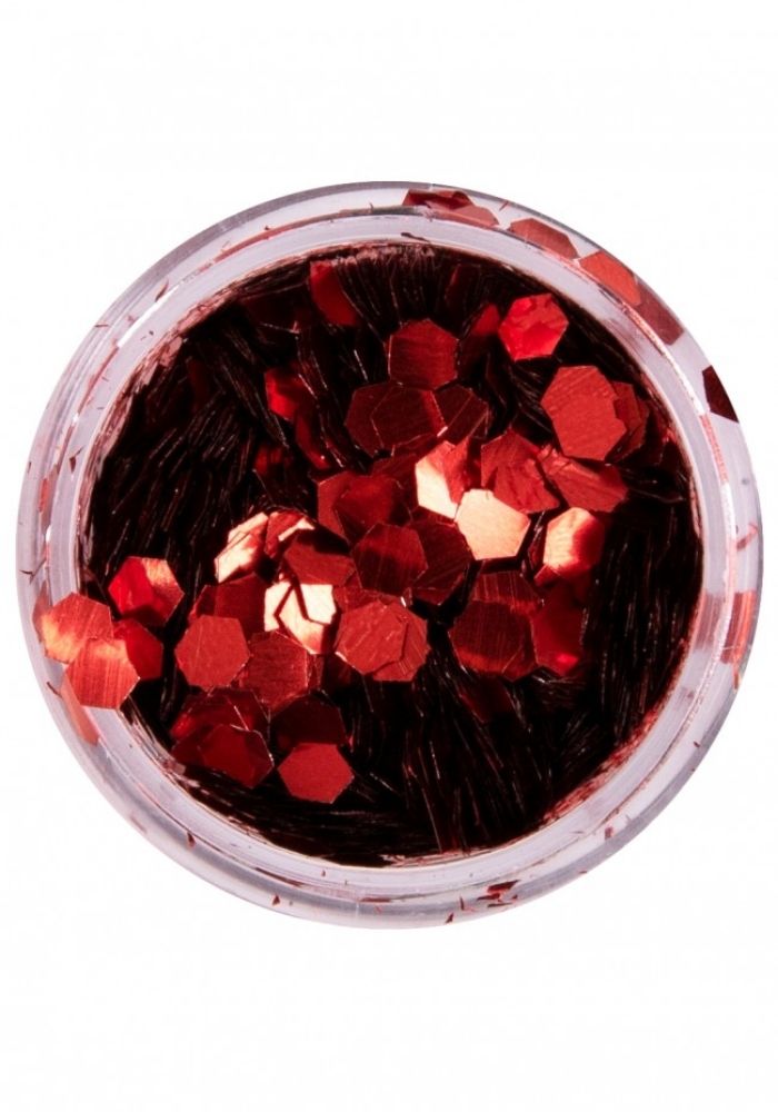 PXP Biodegradable Chunky Glitters 2.5gr Laser Red - Festivales