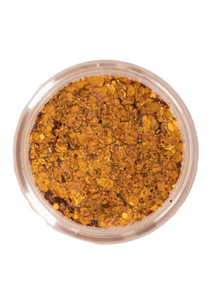 PXP Pressed Chunky Glitter Cream Gold Bar 10ml - Festivales
