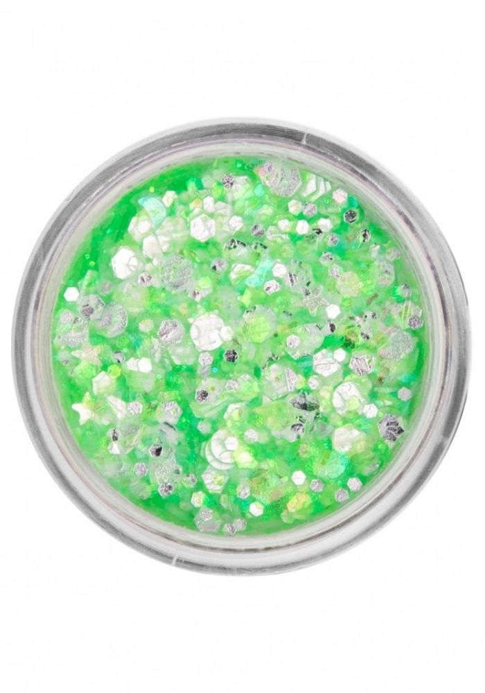 PXP Pressed Chunky Glitter Cream Neon Emerald Candy 10ml - Festivales
