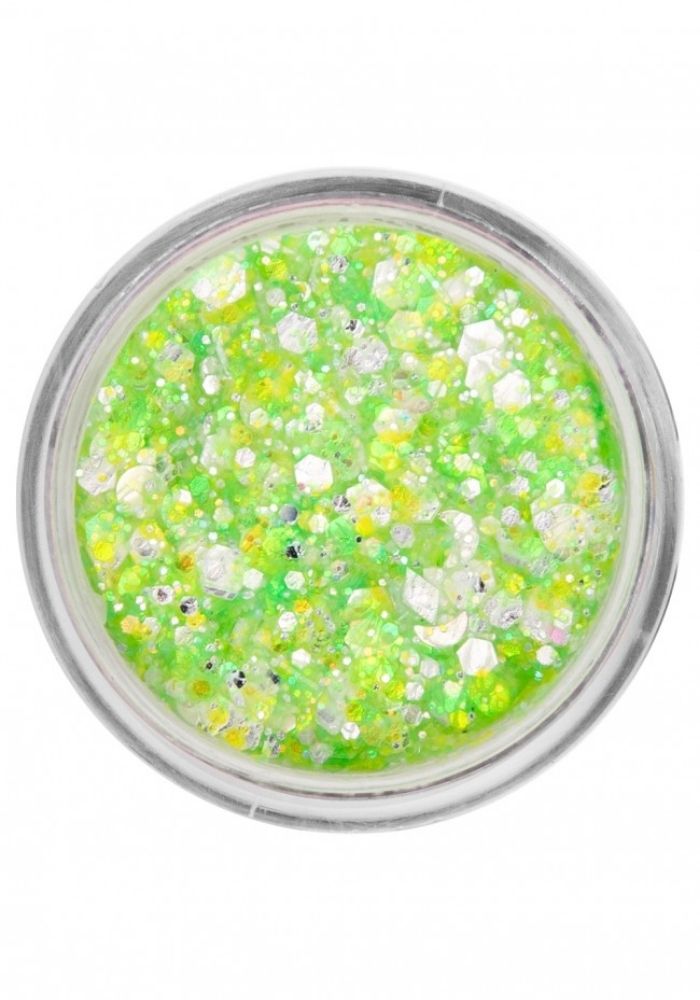 PXP Pressed Chunky Glitter Cream Neon Green Candy 10ml - Festivales