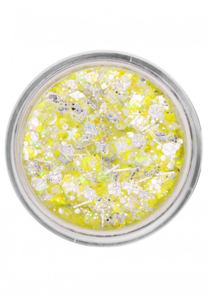 PXP Pressed Chunky Glitter Cream Neon Yellow Candy 10ml - Festivales