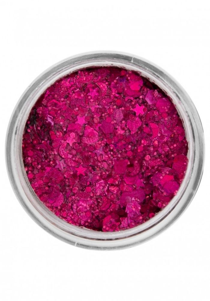 PXP Pressed Chunky Glitter Cream Pink Fuchsia 10ml - Festivales