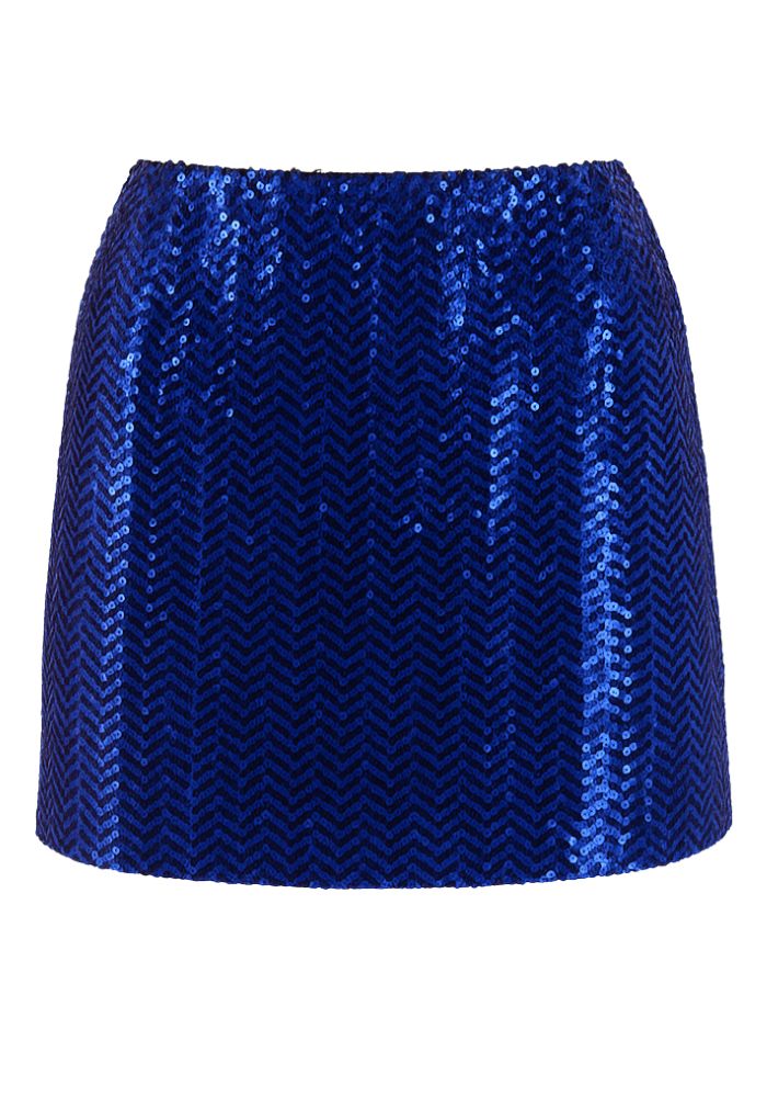 Paillettenrokje Blauw - Festivales
