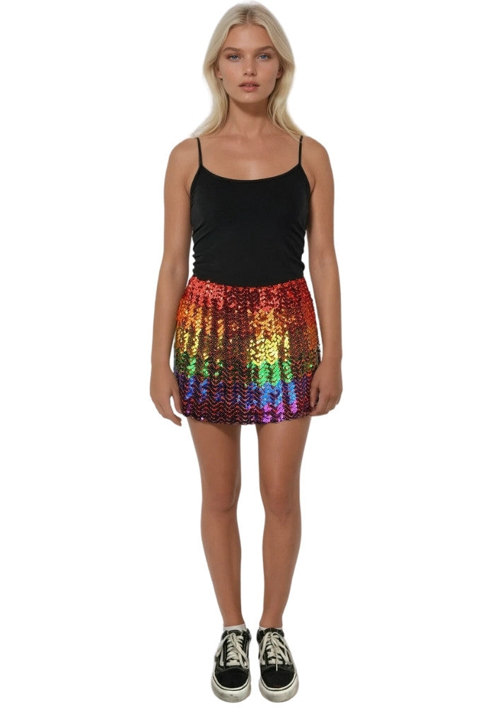 Paillettenrokje Regenboog - Festivales