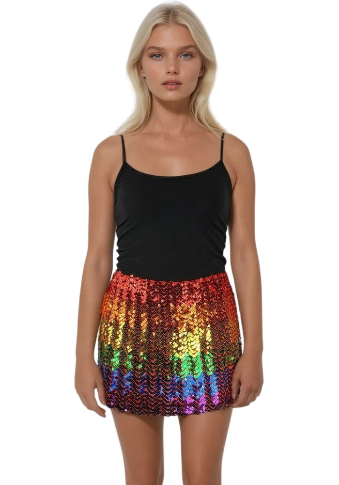 Paillettenrokje Regenboog - Festivales