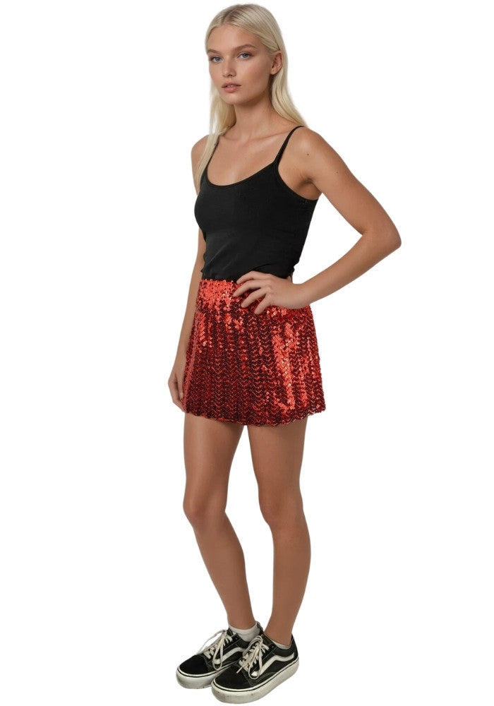 Paillettenrokje Rood - Festivales