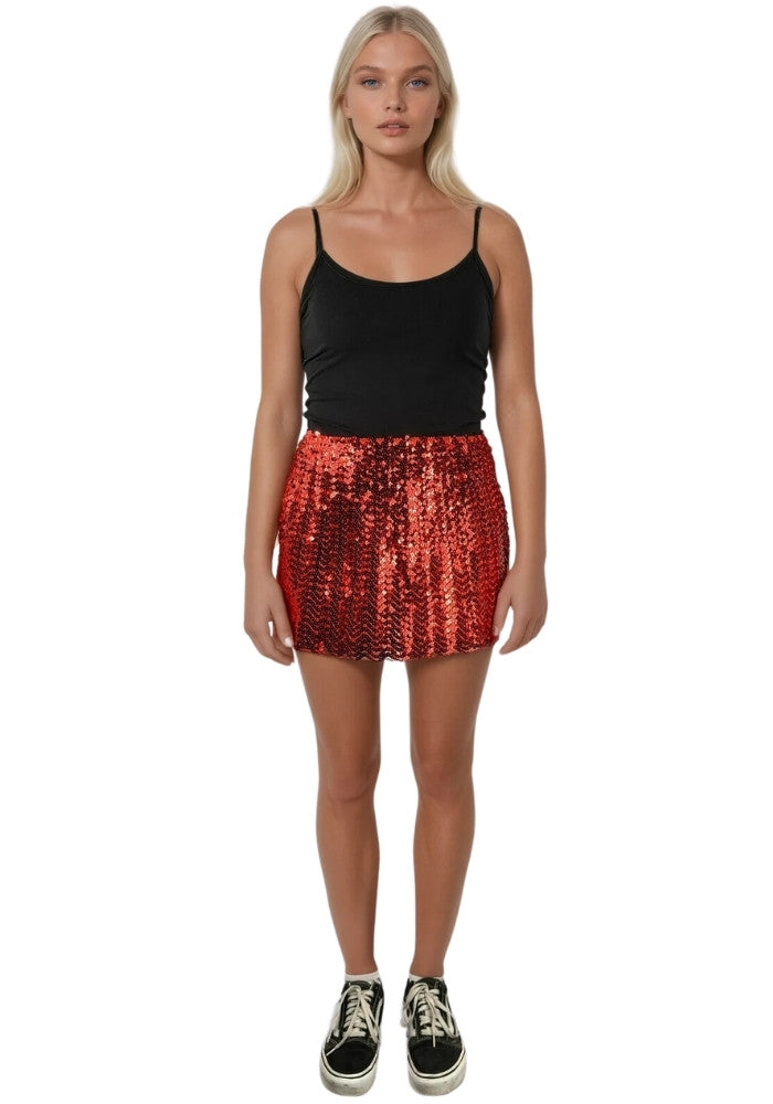 Paillettenrokje Rood - Festivales
