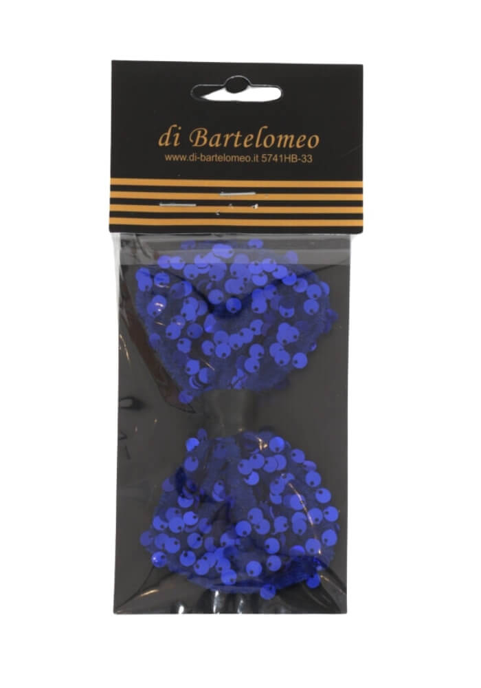 Strikje Pailletten Blauw - Festivales