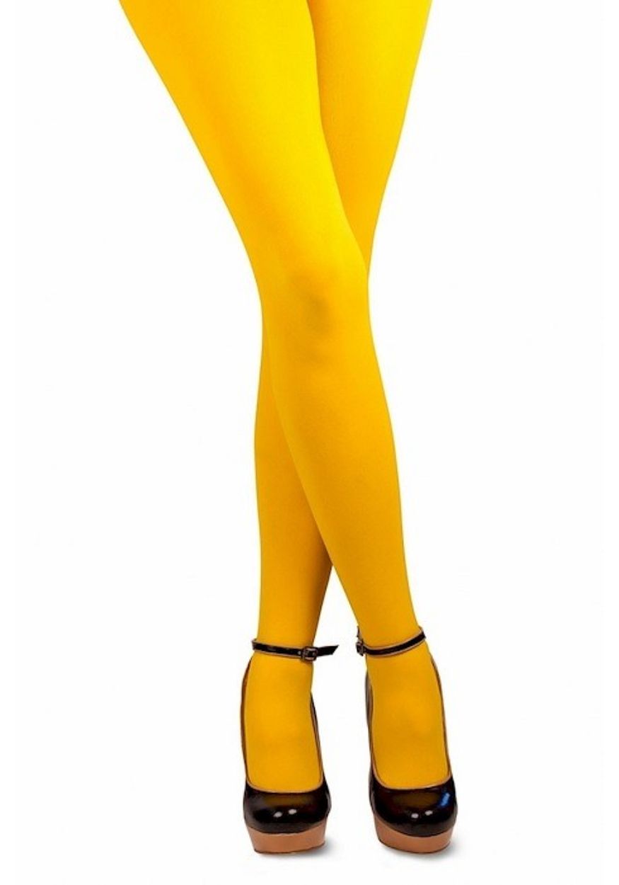 Gekleurde Panty Geel - Festivales