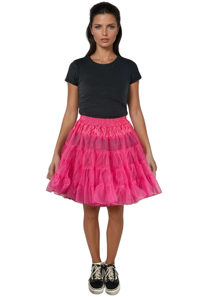 Petticoat Lang Donker Roze 3-Laags - Festivales