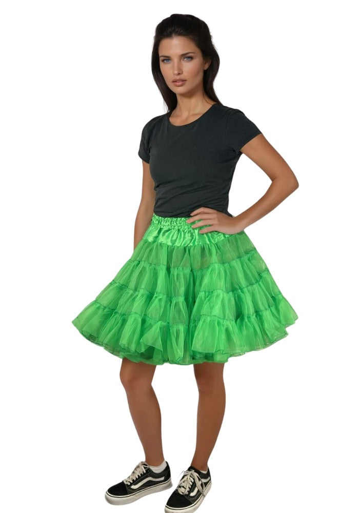 Petticoat Lang Groen 3-Laags - Festivales