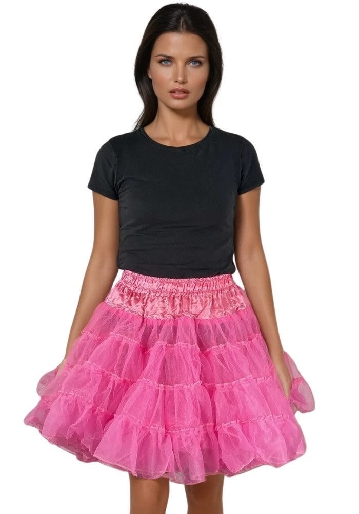 Petticoat Lang Roze 3-Laags - Festivales