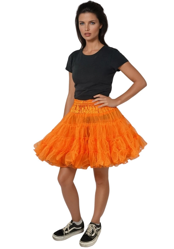 Petticoat Lang Oranje 3-Laags - Festivales