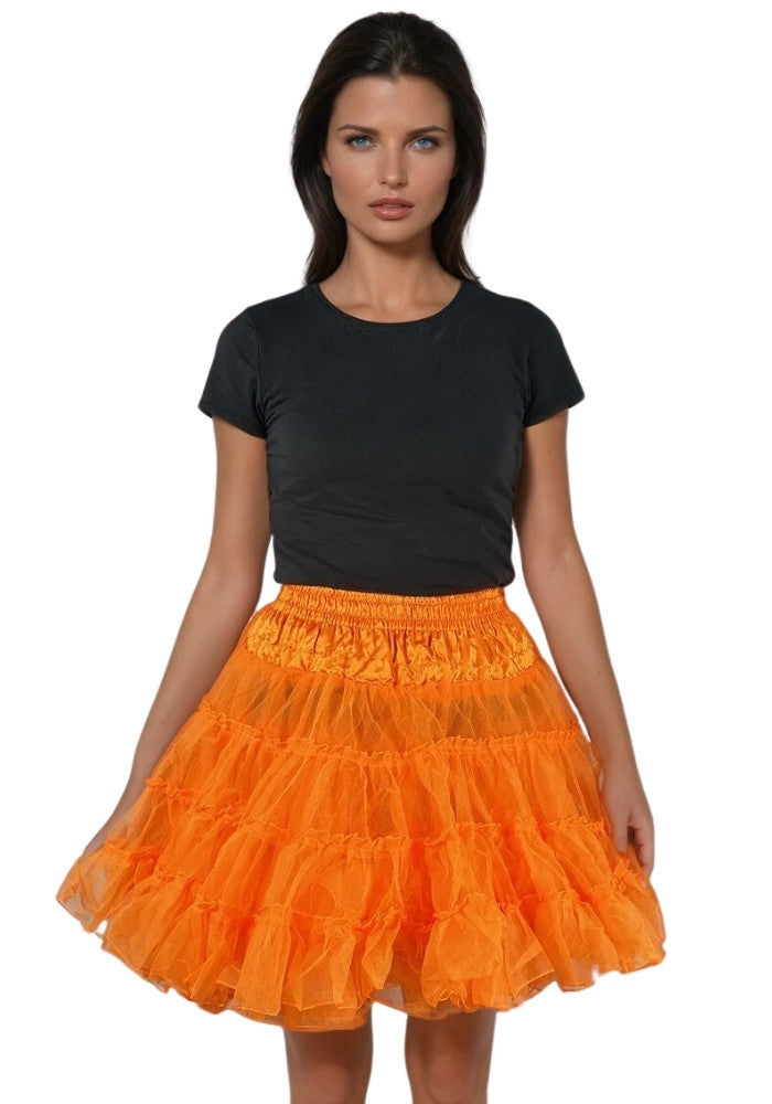 Petticoat Lang Oranje 3-Laags - Festivales