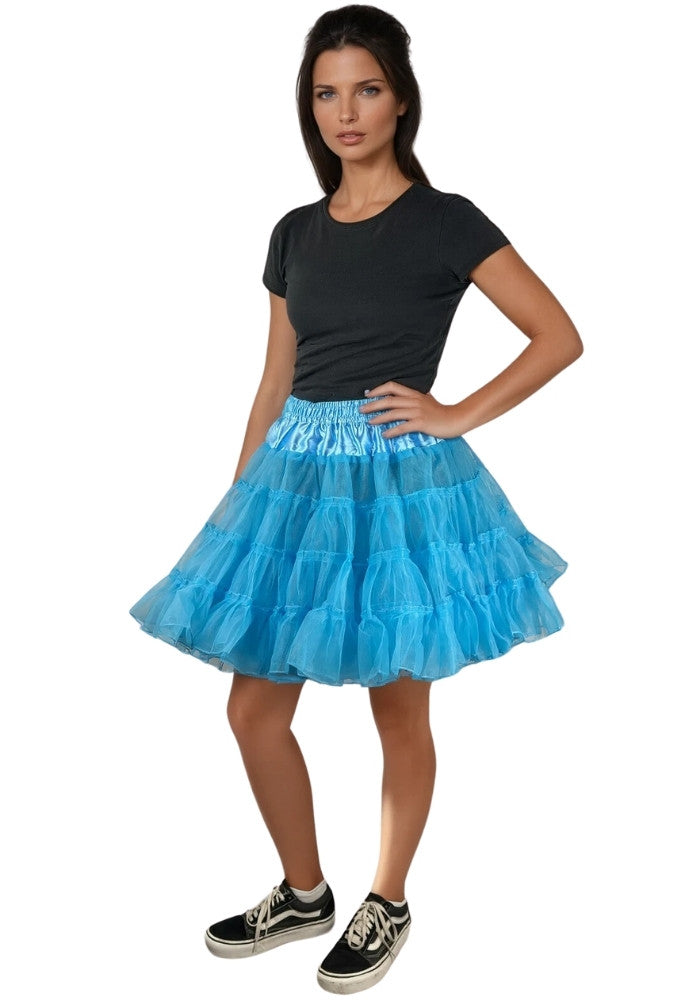 Petticoat Lang Turquoise 3-Laags - Festivales