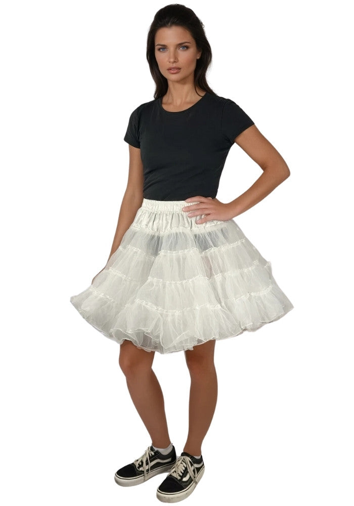Petticoat Lang Wit 3-Laags - Festivales