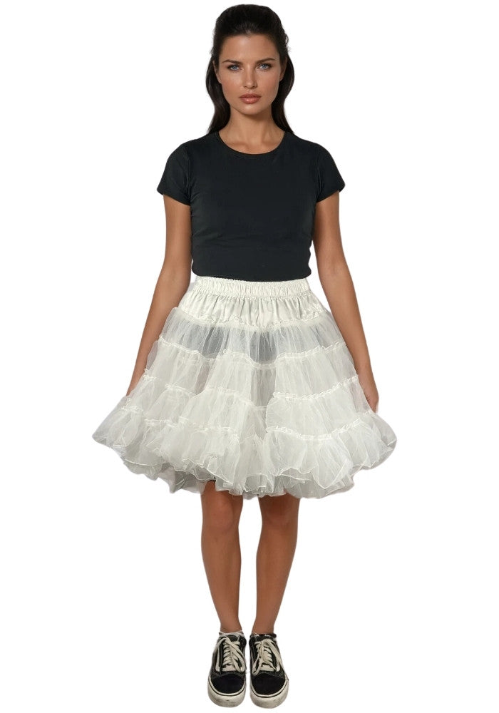 Petticoat Lang Wit 3-Laags - Festivales