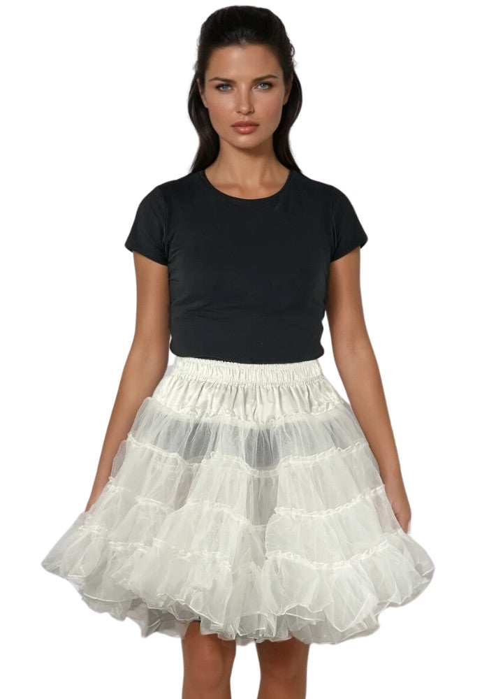 Petticoat Lang Wit 3-Laags - Festivales