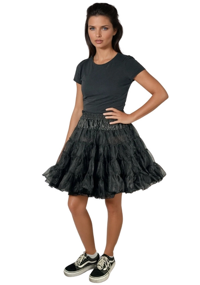 Petticoat Lang Zwart 3-Laags - Festivales