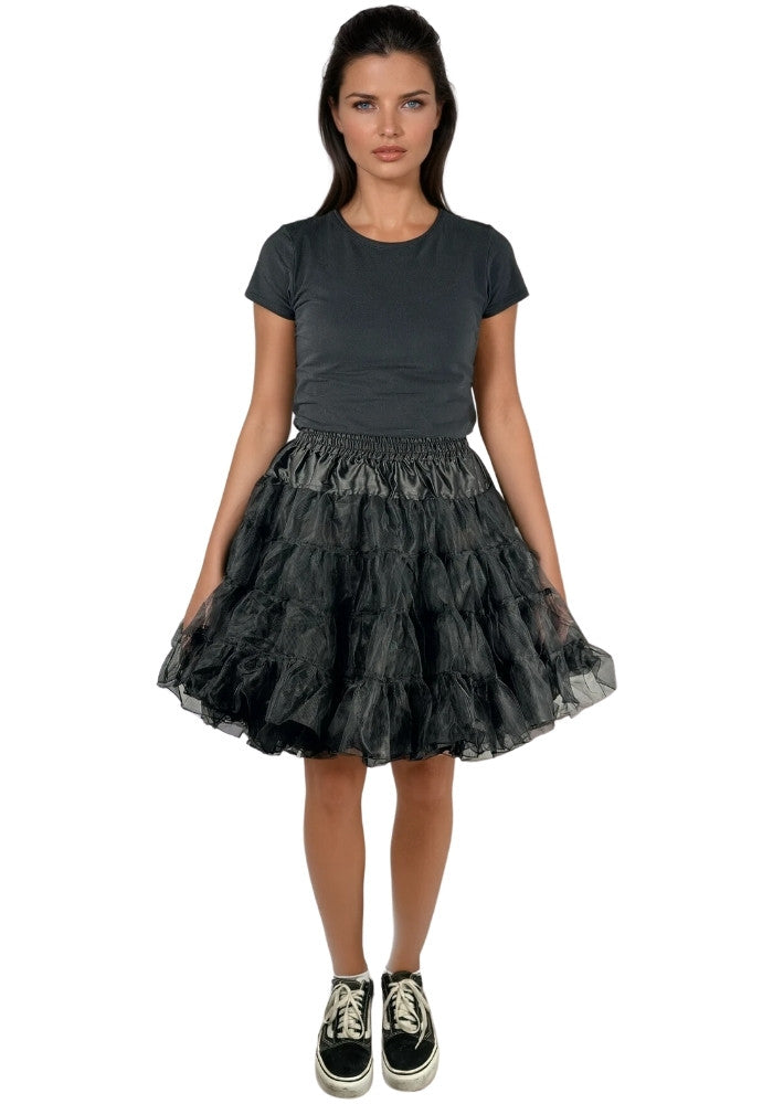 Petticoat Lang Zwart 3-Laags - Festivales