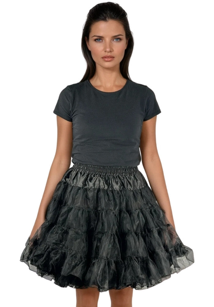 Petticoat Lang Zwart 3-Laags - Festivales