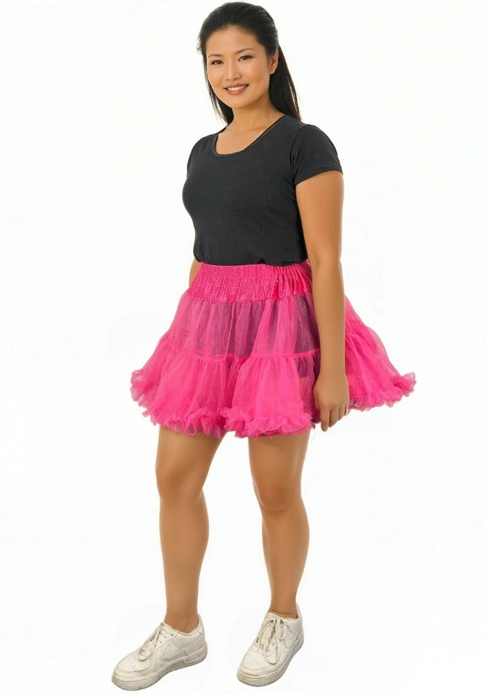Petticoat Kort Luxe Donker Roze - Festivales