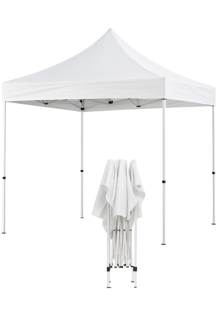 Easy Pop-up Festival Camping Partytent Premium Steel Version - 3x3m - White - Festivales