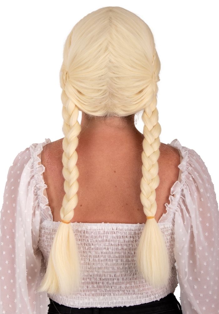 Pruik Eowyn Blond Met Lang Haar en Vlechten - Festivales