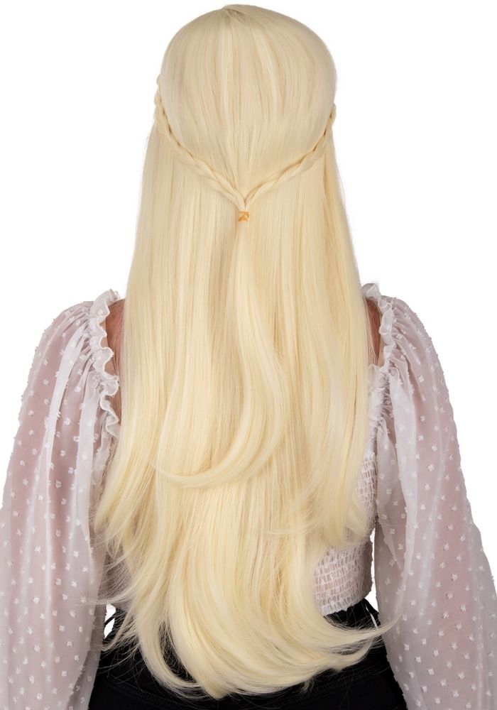 Pruik Eowyn Blond Met Lang Haar een Vlecht - Festivales