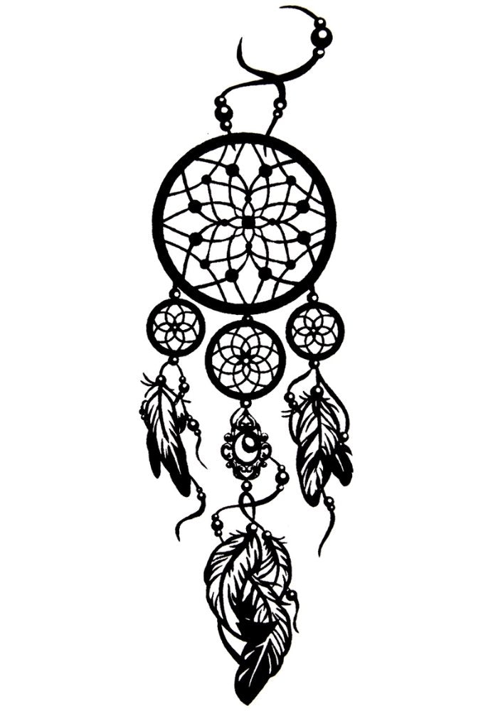 Quick Tattoo Glittersjabloon Dromenvanger - Festivales