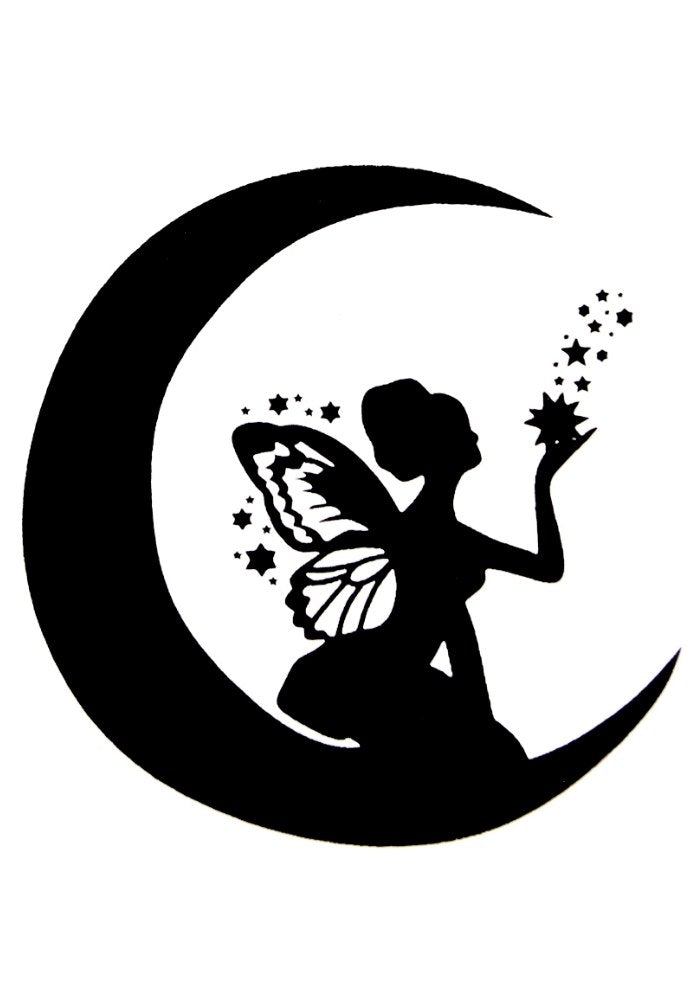 Quick Tattoo Glittersjabloon Elfje In Maan - Festivales